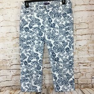 NYDJ Cropped Floral Jeans